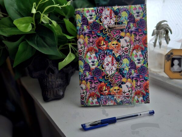 Lisa Frank style Horror Characters notepad holder