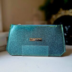 Aqua glitter - Long slim wallet