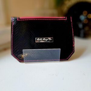 Black Holographic scales - Short slim wallet