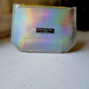 Holographic silver - Short slim wallet