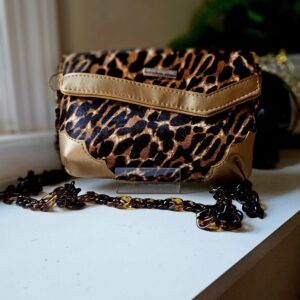 Leopard hair, Coffin/bathing- Clutch/Crossbody
