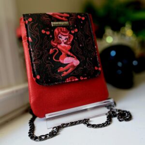 Devil pinup Cell phone sling